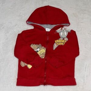 Warner Bros. Red Looney Tunes Kids Zip Hoodie